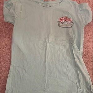 Womens Light Blue Graphic Tee